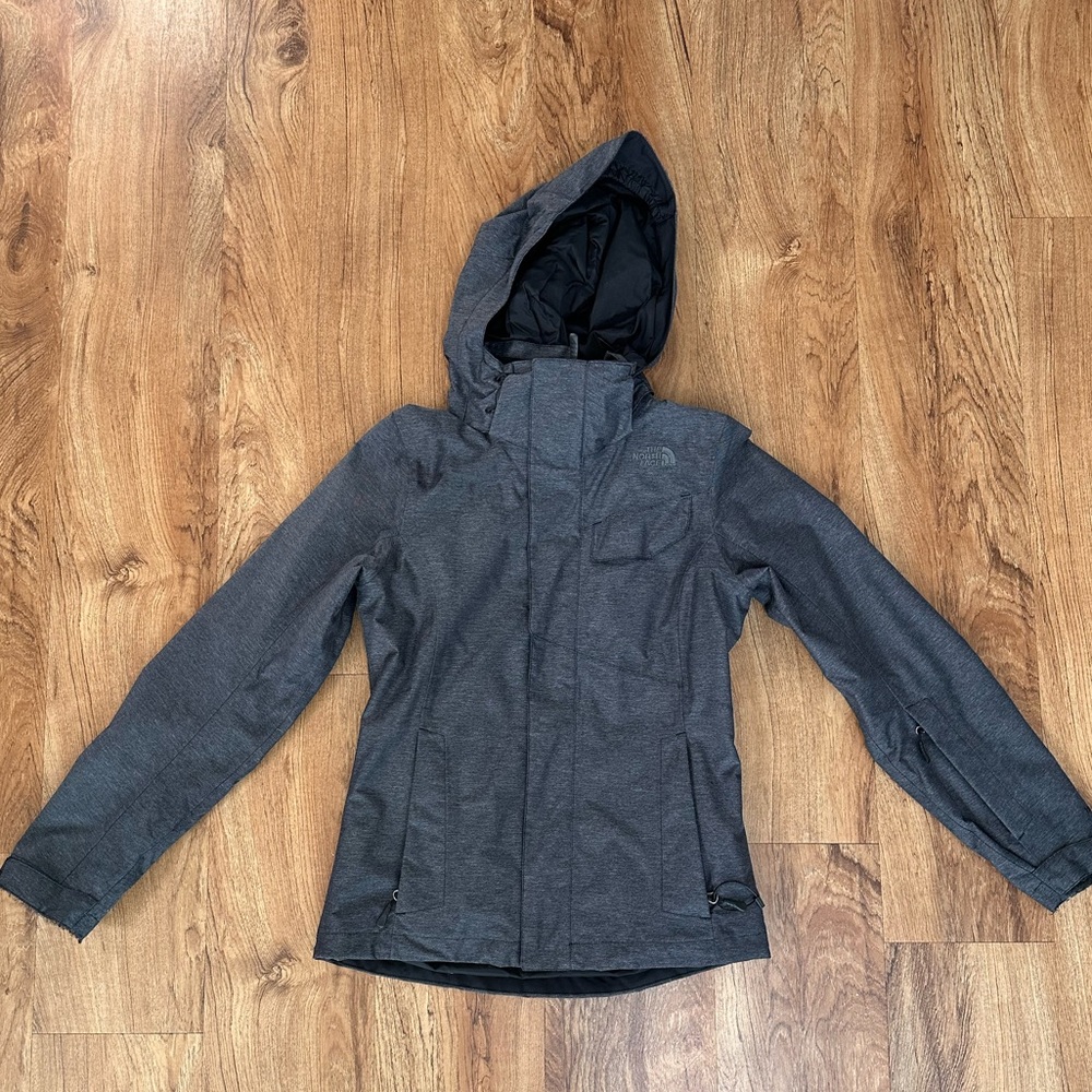 North face women's ski shell gray extra small waterproof